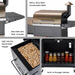 Wood Pellet Grill Smoker with PID Controller, 8-In-1 Master Sear BBQ Grill, Auto Temperature Control, Huge Storage Cabinet Side Shelf with Tool Hooks, 572 Sq in Cooking Area for Outdoor, 600D