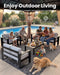5-Piece Outdoor Aluminum Furniture Set with Coffee Table for Patio, Deck