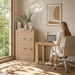 Extra Large 3 Drawers Rattan File Cabinet with Lock
