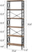 Six Tier Tall Bookcase Chestnut Brown ReinforcedSteel