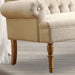 Beige Linen Loveseat Sofa for Living Room