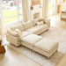 Beige Oversized Sectional Sofa For Spacious Living
