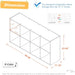 EightCube Organizer Bookcase Stackable Open Shelf Oak