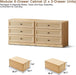 3 Drawer Dresser Set of 2 for Bedroom, 31.3" Wide Wooden Dresser