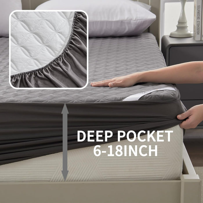 Waterproof Mattress Protector, King Size, Deep Pocket, Breathable