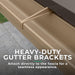 12 X 20 Meridian Gazebo Rain Gutters, Complete Gutter System with 4 down Spouts for Meridian Gazebo