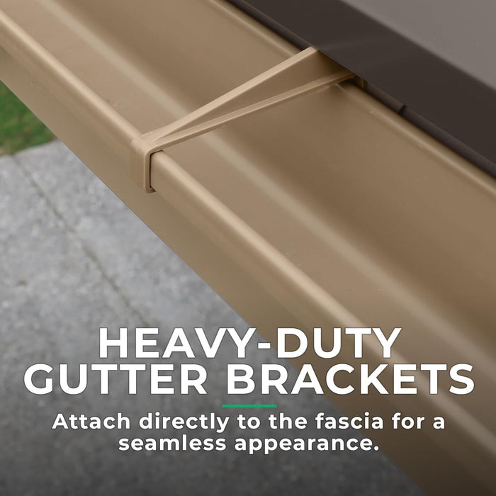 12 X 12 Meridian Gazebo Rain Gutters, Complete Gutter System with 4 down Spouts for Meridian Gazebo