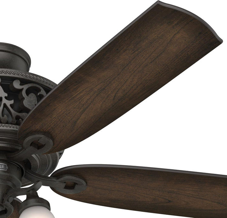 Promenade Indoor Ceiling Fan with LED Lights and Remote Control, 54", Brittany Bronze