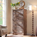 Farmhouse 57" Tall 7 Drawers Dresser for Bedroom, Light Brown