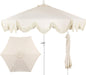 UMB1001 Collins 9 Ft. Classic Cottage Tassel Market Patio Umbrella with Auto-Tilt, Crank, Wind Vent and UV Protection