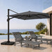 Cantilever Patio Umbrella, Large Square Outdoor Offset Umbrella with Aluminum Pole, 360-Degree Rotation for Garden, Deck, Pool