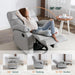 Swivel Rocker Recliner, Rocking Recliner Chair, Small Rocker Recliners for Small Spaces, Living Room, Bedroom, Nursery, RV, Light Grey