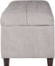 Home Decor | Tufted Ainsley Button Storage Ottoman Bench with Hinged Lid | Ottoman Bench with Storage for Living Room & Bedroom, Grey