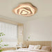 Nordic Irregular Flush Mount Solid Wooden Ceiling Light for Living Room