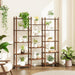 Wooden Triple Wide Bookshelf, 5-Tier Large Open Bookcase, Walnut