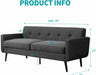 Oversized Modern Sofa: Button-Tufted, Easy Assembly