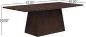 Coadz 82 Inch Wooden Dining Table, Modern Rectangular Kitchen Dinner Table for 6-8 People, Pedestal Wooden Dining Furniture for Kitchen Office Conference Room, Espresso Brown