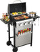 3 Burner Propane Gas Grill, 30,000 BTU Stainless Steel Outdoor BBQ Grill with 322 Sq. In. Cooking Area & 2 Foldable Side Shelves, Patio Cookout Essentials for Backyard