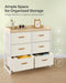 Beige Kids Dresser With 6 Drawers