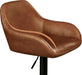 Yaheetech Bar Stools Set of 4, Adjustable Swivel PU Leather, Retro Brown | Counter Height Barstools with Padded Backrest & Armrests, 300 Lb Weight Capacity, Easy Assembly, Home Kitchen, Dining Room