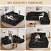 108Inch Corduroy Left Facing Sectional Sofa Charcoal