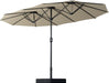 15Ft Large Patio Umbrella, Double Sided Outdoor Umbrellas, Market Umbrellas with Crank Handle, Backyard Umbrela for Deck, Garden, Pool