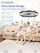Ceiling Fans with Lights and Remote, 24 Inch Flush Mount Fan Light, 6 Speeds, 3CCT, Dimmable, Low Profile Ceiling Fan, Modern Ceiling Fan with Light for Bedroom and Living Room, Black
