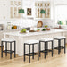 26 Inch Counter Height Bar Stools Set of 4, Fabric Barstools HBS514W-2 | White Kitchen Barstools with Metal Leg, Modern Bar Stool Chairs for Kitchen Island Counter Breakfast Bars Living Room Party