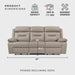 Power Double Recliner Sof, Top Grin Lether Mtch Reclining Sof with Pillow Top rmrests, Home Theter Seting, Wll Hugger Recliner Couch with USB Port, 87" W, Ltte