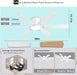 56 Inch Ceiling Fans with Lights, White Flush Mount Ceiling Fan with Light and Remote/App Control, 3Cct,Dimmable, Noiseless, Low Profile Ceiling Fan for Bedroom, Patio, Indoor/Outdoor Use