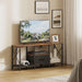 TV Stand with Fabric Drawer, Entertainment Center for 50 55 Inch TV, Industrial TV Console Table with Open Storage Shelves for Living Room, Bedroom, Rustic Brown