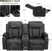 Living Room Furniture Set, Loveseat Recliner and 2PC Massage Recliner Chair, Luxury Reclining Sofa 3PC Set for Living Room (2+1+1)