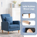 Modern Upholstered Accent Chair Armchair with Pillow, Fabric Reading Living Room Side Chair,Single Sofa with Lounge Seat and Wood Legs, Blue