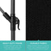 10Ft Offset Hanging Outdoor Market Patio Umbrella W/ Easy Tilt Adjustment - Black