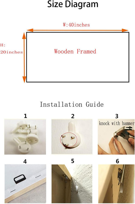 Large Landscape Wall Art Nature Canvas Textured Forest Scenery Pictures Wall Decor Living Room Paintings Artwork Bedroom Home Office,40"X20"