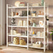 White Five Tier Corner Bookshelf Durable Construction