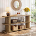 Console Table with Storage, 62.9-Inch Long Narrow Entryway Sofa Table 3-Tier Shelves for Living Room Hallway Entrance