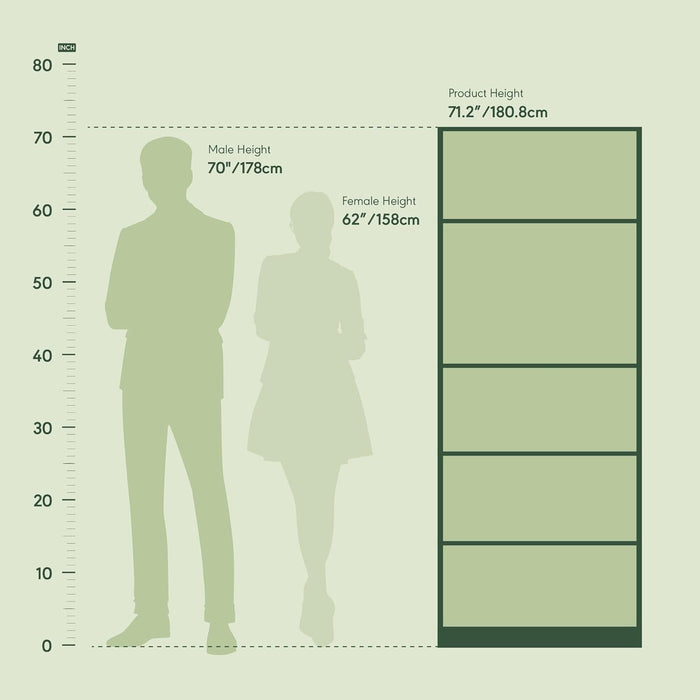 JAYA Simply Home 5-Shelf Bookcase, 5-Tier, Black