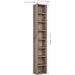 8-Tier Media Tower Rack, 11.6 X 9.3 X 70.9 Inches CD DVD Slim Storage Cabinet with Adjustable Shelves, Tall Narrow Bookcase Display Bookshelf for Home Office, Oak