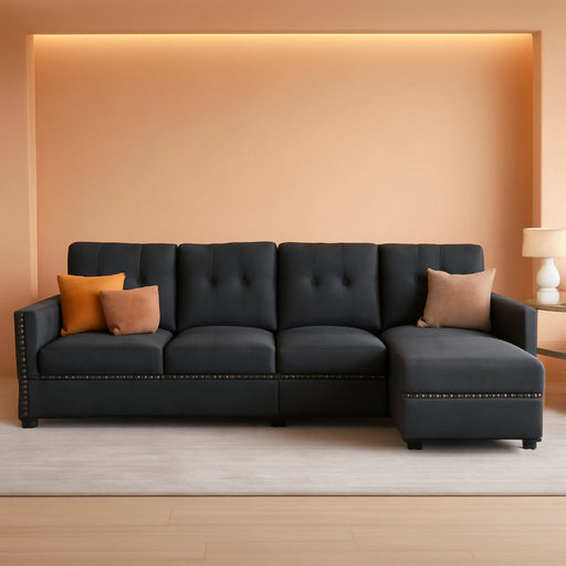 Convertible L-Shaped Sectional Sofa for Small Spaces