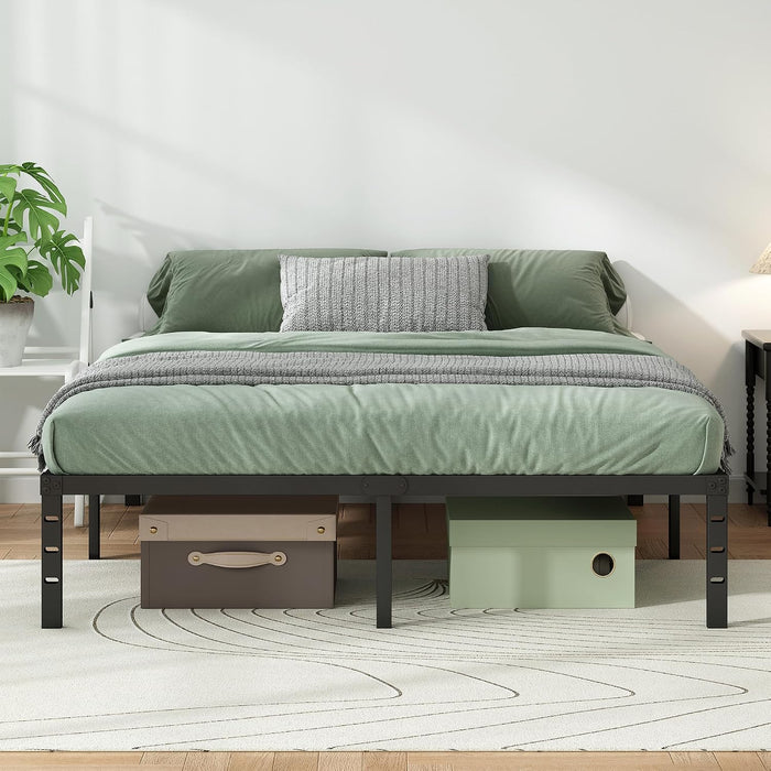 Metal Platform Bed Frame Full Size, 12 Inch Height with Heavy Duty Steel Support, No Box Spring Needed, Easy Assembly and Underbed Storage,Black