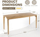 63 Inch Oak Finish SolidWood DiningTable Contemporary