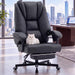 Ergonomic Gaming Office Chair for Adults, Big and Tall Heavy Duty Computer Desk Chair, High Back Video Game Chair with Footrest, Comfortable Leather Home Wide Gamer Chair with Lumbar Support (Black)