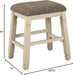 Bolanburg Farmhouse 24" Counter Height Upholstered Barstool, 2 Count, Whitewash