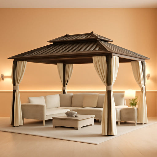 10x13 Feet SolidTop Gazebo Galvanized Steel Roofing