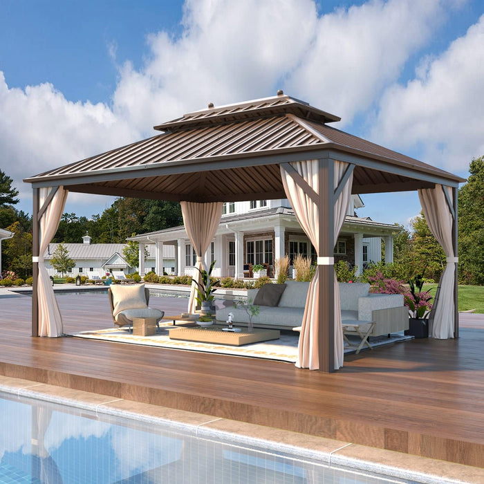 10x13 Feet SolidTop Gazebo Galvanized Steel Roofing