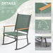 2 Pcs Outdoor Rocking Chairs Set,Upgraded High Back Patio Rocking Chairs Set,Breathable Textilene Fabric Rocking Chair for Porch,Patio,Garden,Balcony(Green)