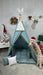 Teepee Tent Animal Montessori Tent Kids Playhouse Children'S Teepee Green Kids Room Decor Christmas Gift Children'S House Wigwam Kids Gift