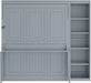 MurphyBed With Integrated Desk AndBookshelf Gray Storage