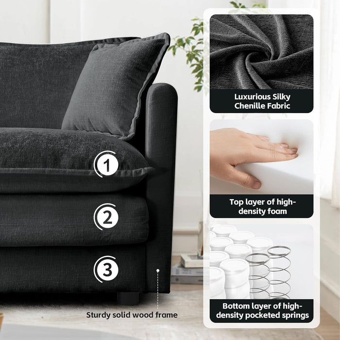 Grey Modular Sectional Sofa With Flexible Configuration